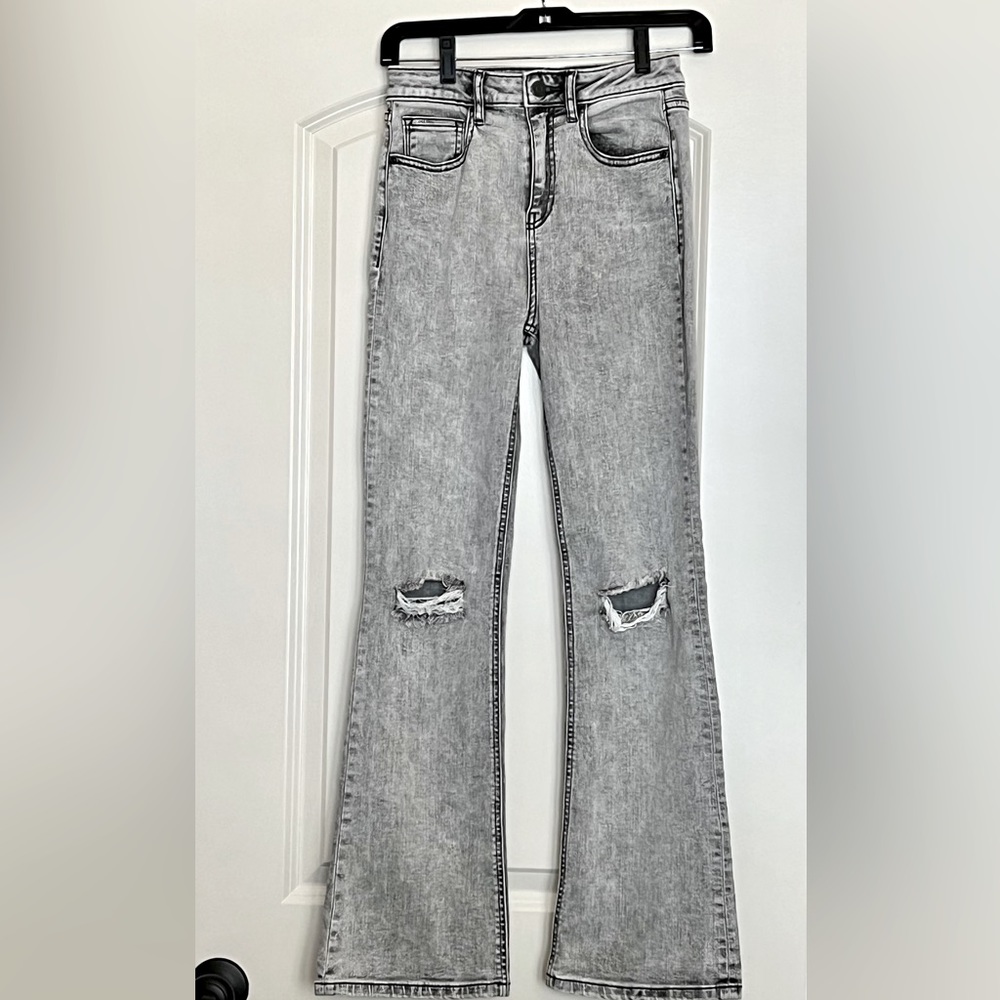 Franki by Francesca’s Acid Wash Ripped Knee Jeans, Size Youth 14
